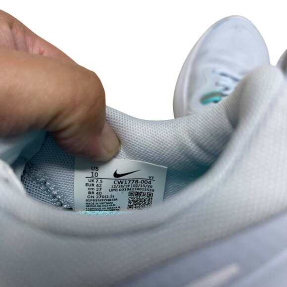 Nike Womens React Miler CW1778-004 Gray White Running Shoes Size 10 Sneakers - Picture 9 of 10